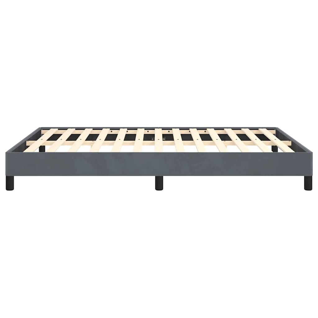 vidaXL Bed Frame without Mattress Dark Grey 137x187 cm Double Velvet