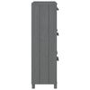 vidaXL Shoe Cabinet HAMAR Dark Grey 59.5x35x117 cm Solid Wood Pine