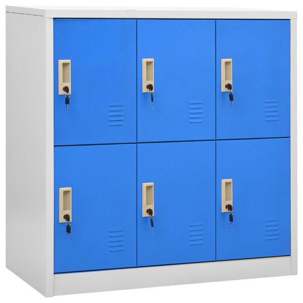vidaXL Locker Cabinets 5 pcs Light Grey and Blue 90x45x92.5 cm Steel