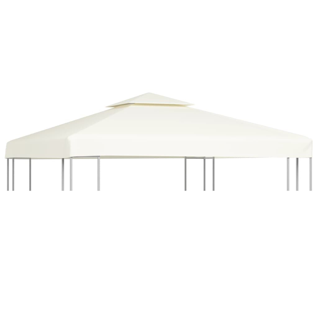 vidaXL 2-Tier Gazebo Top Cover 310 g/m² 4x3 m White