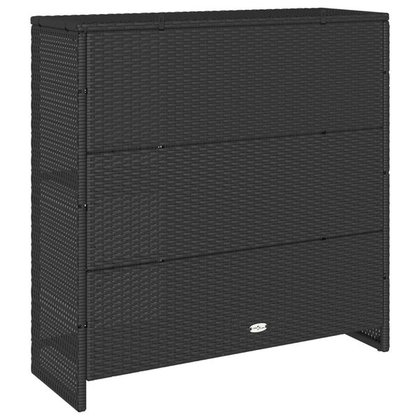 vidaXL Storage Cabinet Black 100x36x102 cm Rattan