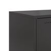 vidaXL Bedside Cabinet Black 36x39x78 cm Steel