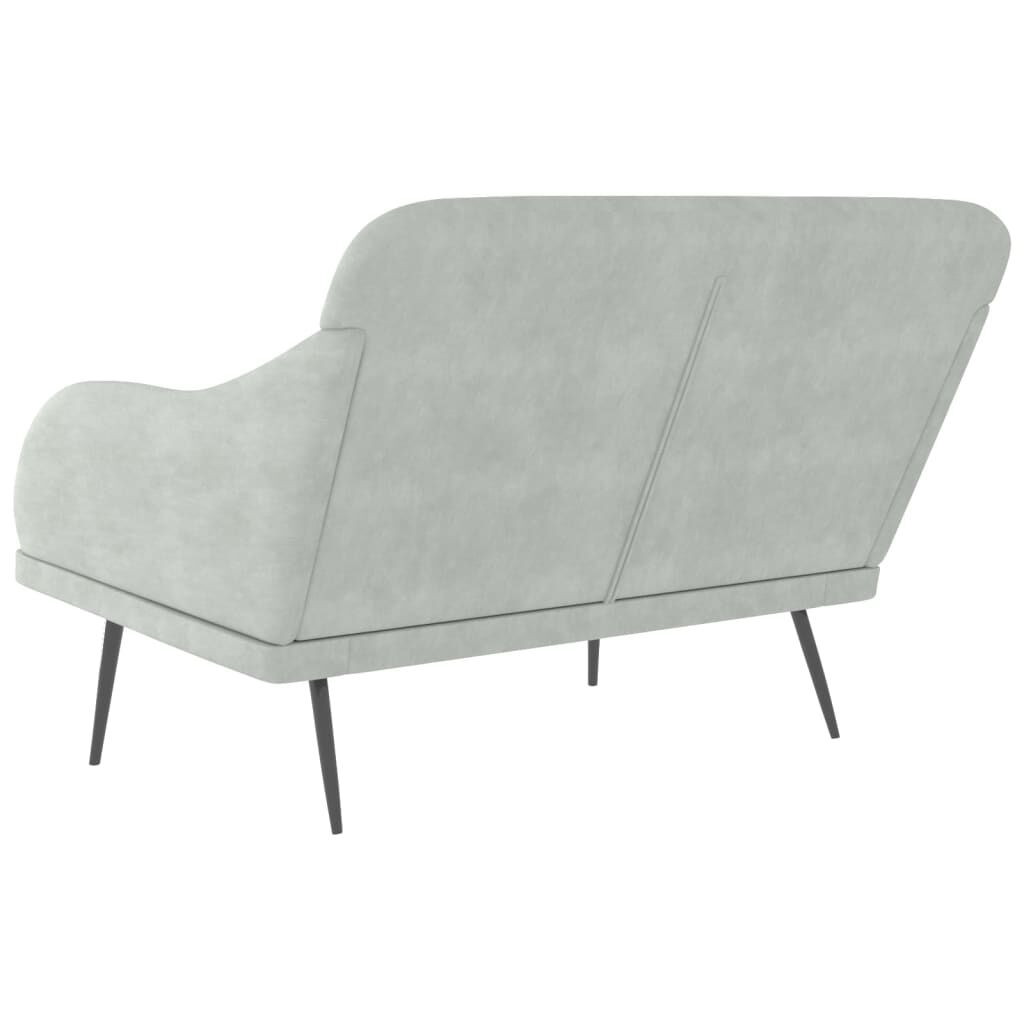 vidaXL Bench Light Grey 110x76x80 cm Velvet