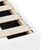 vidaXL Bed Frame without Mattress White Twin Faux Leather