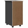 vidaXL Rolling Cabinet with Drawers MOSS Grey Solid Wood Pine
