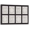 vidaXL Hand-Carved Wall Panel MDF 40x80x1.5 cm Black and White