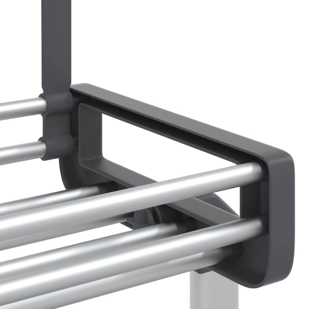 vidaXL Door Organiser with 5 Shelves 52x20x135 cm Aluminium