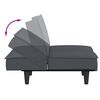 vidaXL Sofa Bed Dark Grey Velvet