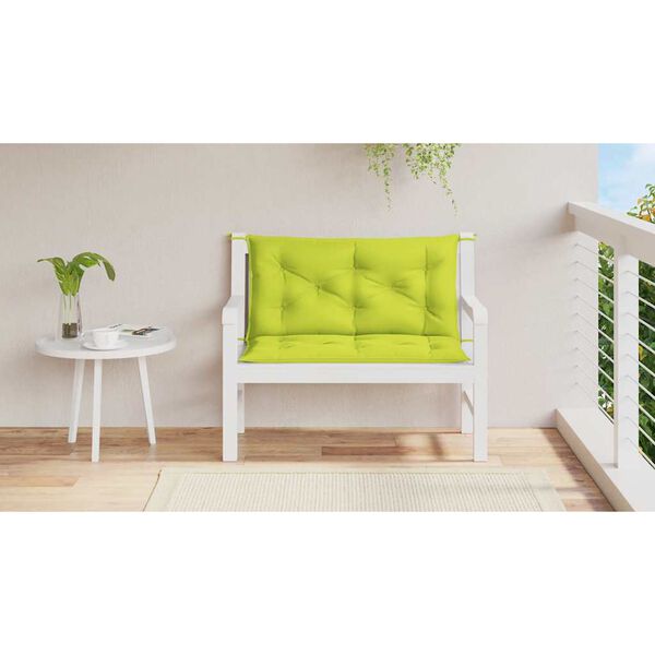 vidaXL Garden Bench Cushion Bright Green 100x(50+50)x7cm Oxford Fabric