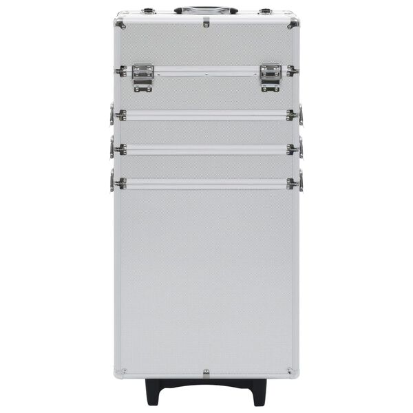 vidaXL Make-up Trolley Aluminium Silver