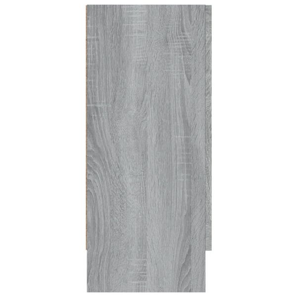 vidaXL Vitrine Cabinet Grey Sonoma 120x30.5x70 cm Engineered Wood