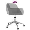vidaXL Swivel Office Chair Light Grey Fabric