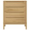 vidaXL Chest of Drawers FLORO Wax Brown Solid Wood Pine