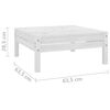 vidaXL 3 Piece Garden Lounge Set White Solid Pinewood