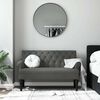 vidaXL Bench with Backrest Dark Grey 120x62x75.5 cm Fabric