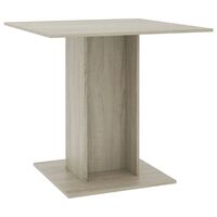 vidaXL Dining Table Sonoma Oak 80x80x75 cm Engineered Wood