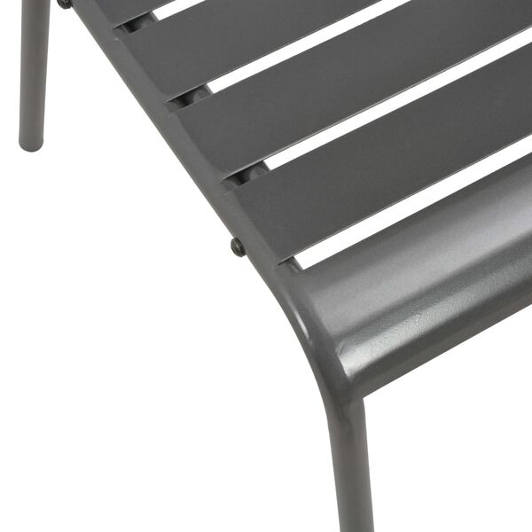 vidaXL 7 Piece Outdoor Dining Set Steel Dark Grey