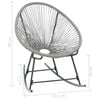 vidaXL Outdoor Rocking Moon Chair Grey Poly Rattan