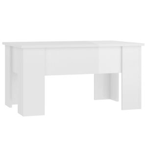 vidaXL Coffee Table High Gloss White 79x49x41 cm Engineered Wood