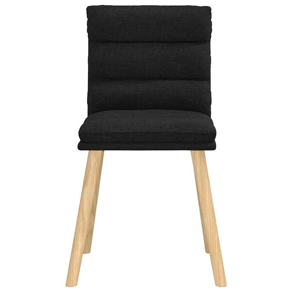 vidaXL Dining Chairs 2 pcs Black Fabric