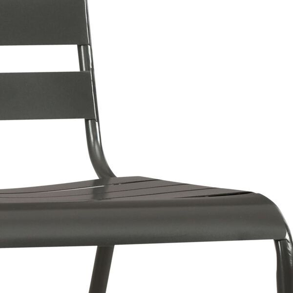 vidaXL 9 Piece Outdoor Dining Set Steel Dark Grey