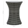 vidaXL 3 Piece Bistro Set with Cushions Poly Rattan Grey