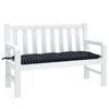 vidaXL Garden Bench Cushion Black Check Pattern 120x50x7 cm Fabric