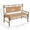 vidaXL Garden Bench with Cushion 120 cm Bamboo