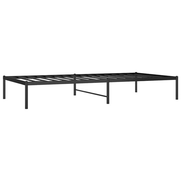 vidaXL Metal Bed Frame without Mattress Black 100x200cm