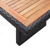 vidaXL 11 Piece Outdoor Dining Set Poly Rattan Acacia Wood Black