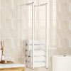 vidaXL Towel Rack White 25x20x95 cm Steel