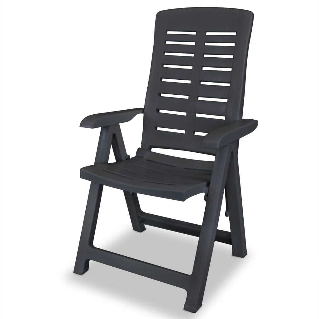 vidaXL 5 Piece Outdoor Dining Set Plastic Anthracite