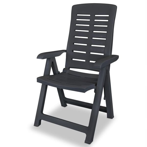 vidaXL 5 Piece Outdoor Dining Set Plastic Anthracite