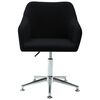 vidaXL Swivel Office Chair Black Fabric