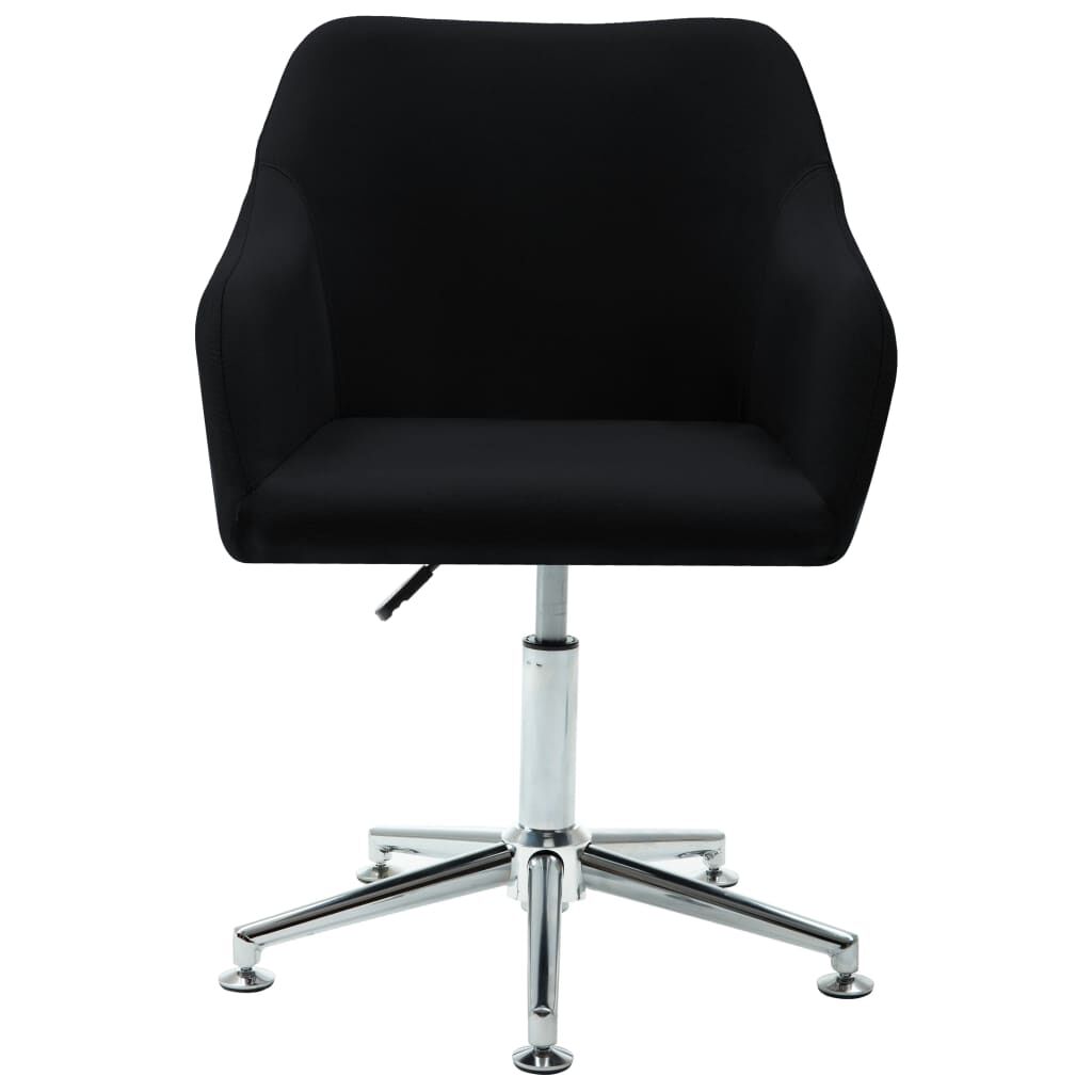 vidaXL Swivel Office Chair Black Fabric