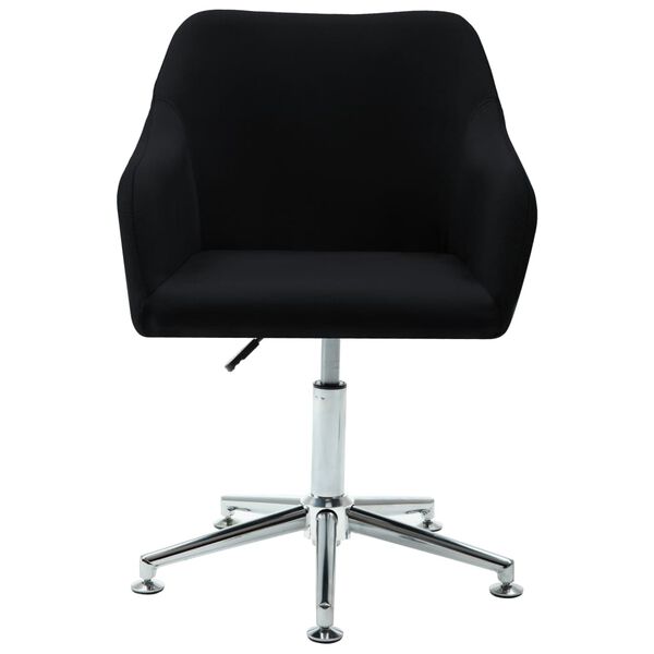 vidaXL Swivel Office Chair Black Fabric