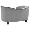 vidaXL Dog Sofa Grey 69x49x40 cm Plush