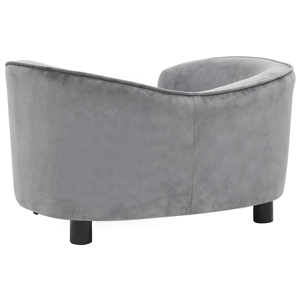 vidaXL Dog Sofa Grey 69x49x40 cm Plush