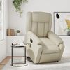 vidaXL Electric Stand up Massage Recliner Chair Cream Faux Leather
