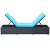 vidaXL Sun Lounger with Cushion Poly Rattan Black