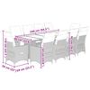 vidaXL 11 Piece Garden Bistro Set with Cushions Brown Poly Rattan
