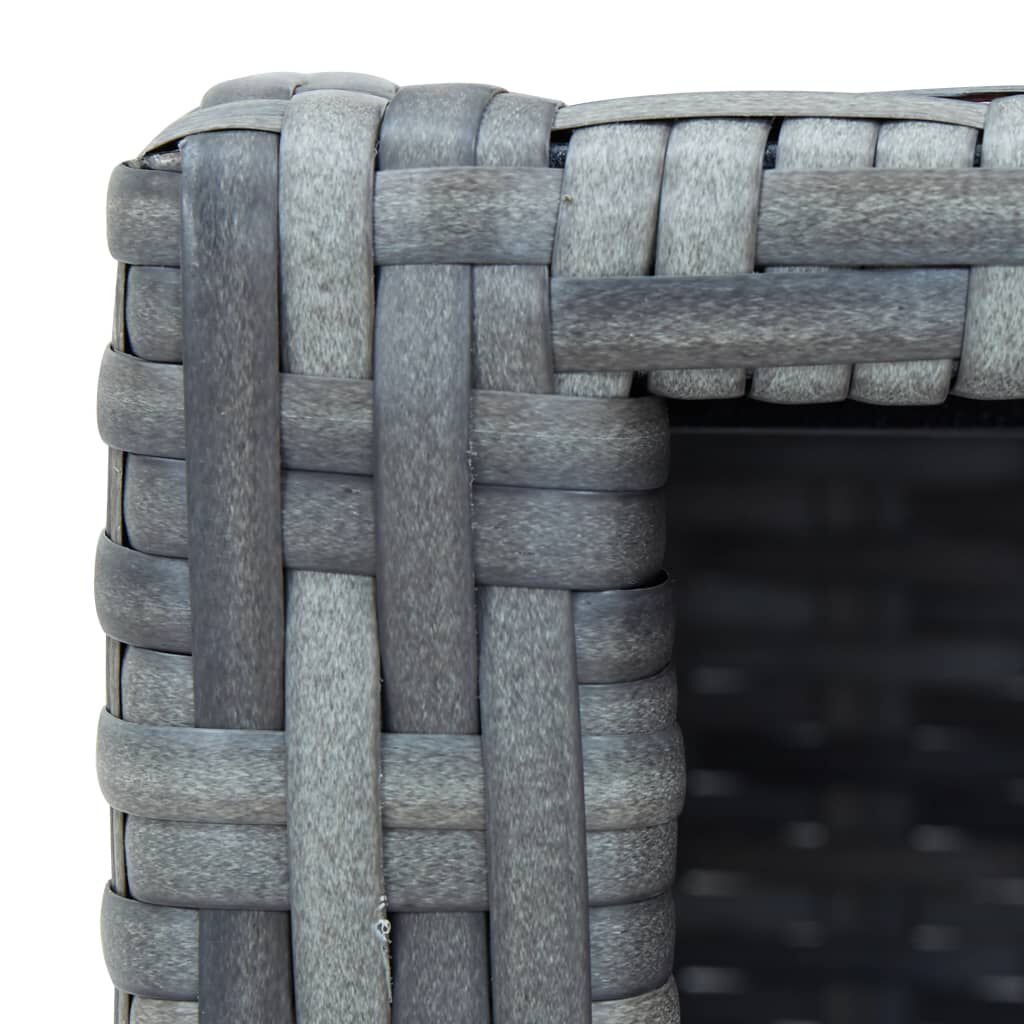 vidaXL Spa Step Grey Poly Rattan 92x45x25 cm