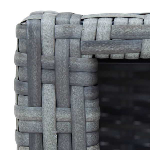 vidaXL Spa Step Grey Poly Rattan 92x45x25 cm