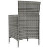 vidaXL Garden Chairs with Cushions 4 pcs Poly Rattan Grey