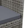 vidaXL Garden Chairs with Cushions 2 pcs Poly Rattan Grey