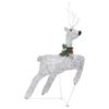 vidaXL Reindeer & Sleigh Christmas Decoration 100 LEDs Outdoor Silver