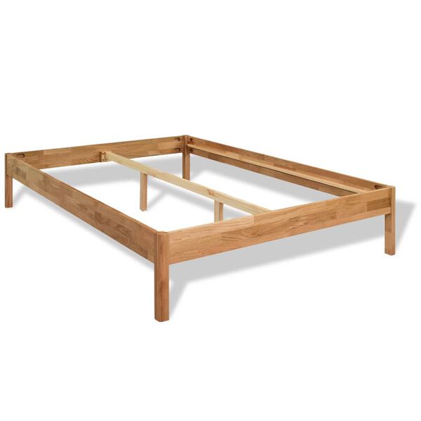 vidaXL Bed Frame Solid Oak Wood 152x203 cm