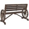 vidaXL Garden Bench 2-Seater Solid Wood Fir