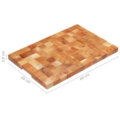 vidaXL Chopping Board 60x40x3.8 cm Solid Acacia Wood