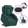 vidaXL Electric Stand up Massage Recliner Chair Dark Green Fabric